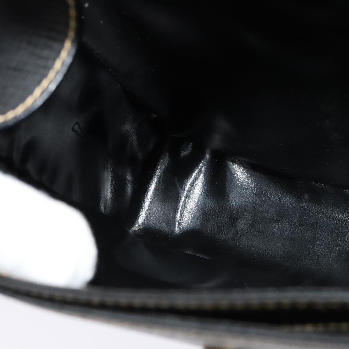 Céline Triomphe Vintage Black Leather Shoulder Bag (Pre-Owned)