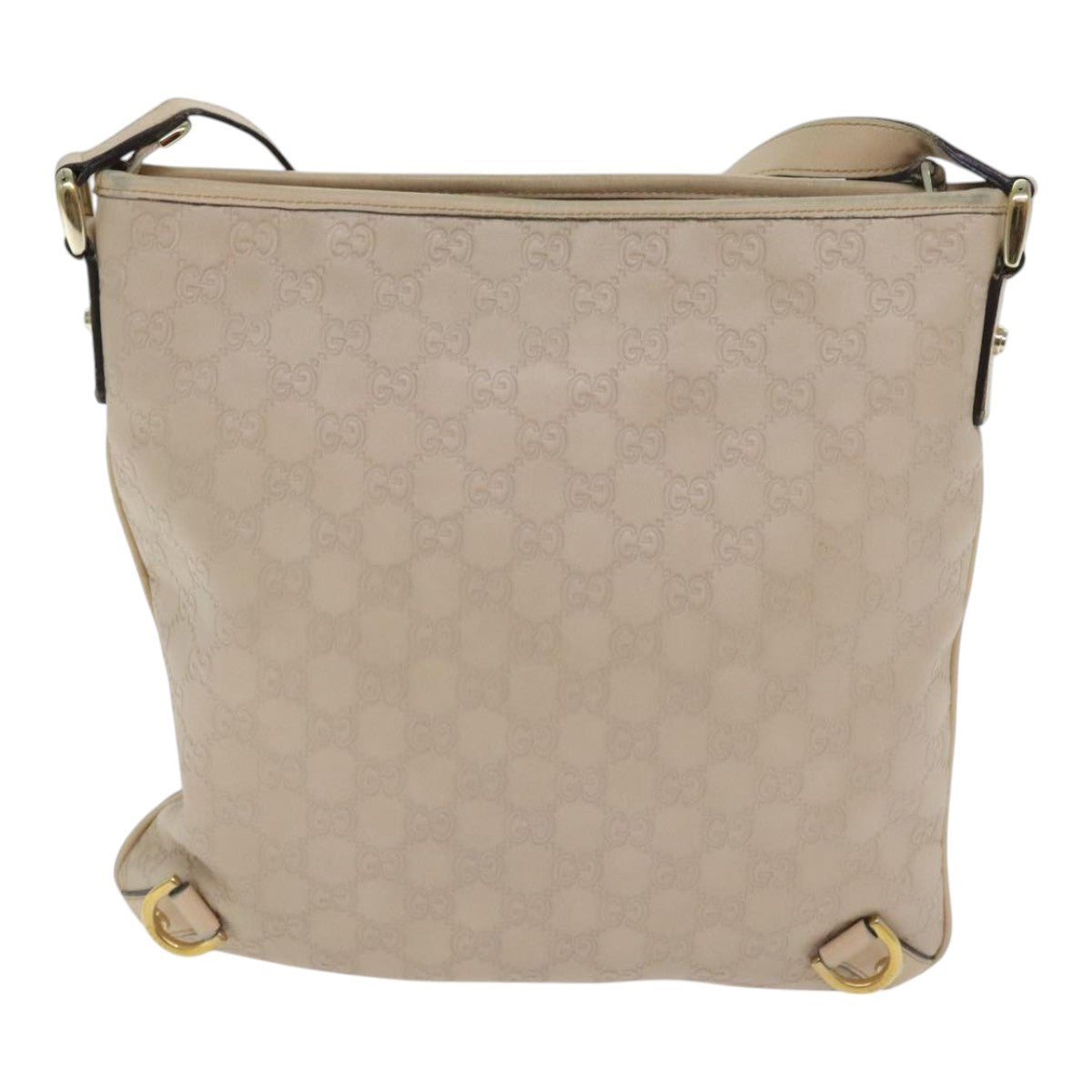Gucci Guccissima Beige Canvas Shoulder Bag (Pre-Owned)