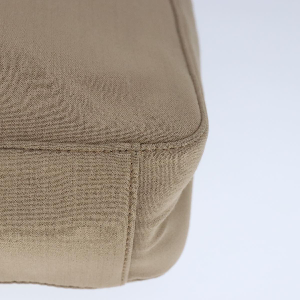 Prada Tessuto Beige Canvas Shoulder Bag (Pre-Owned)
