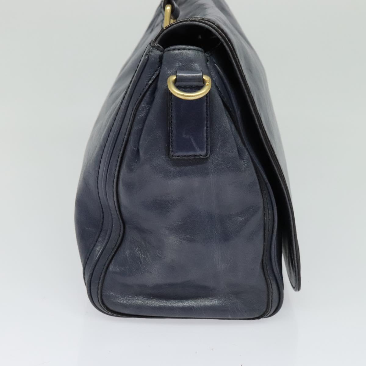 MCM Navy Leather Handbag (Pre-Owned)