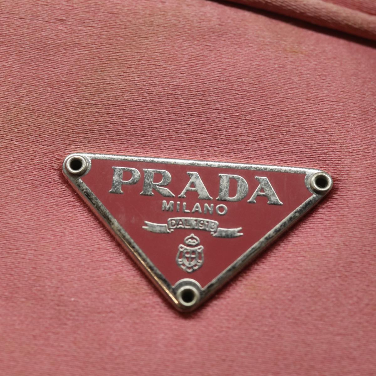 Prada Pink Canvas Clutch Bag (Pre-Owned)
