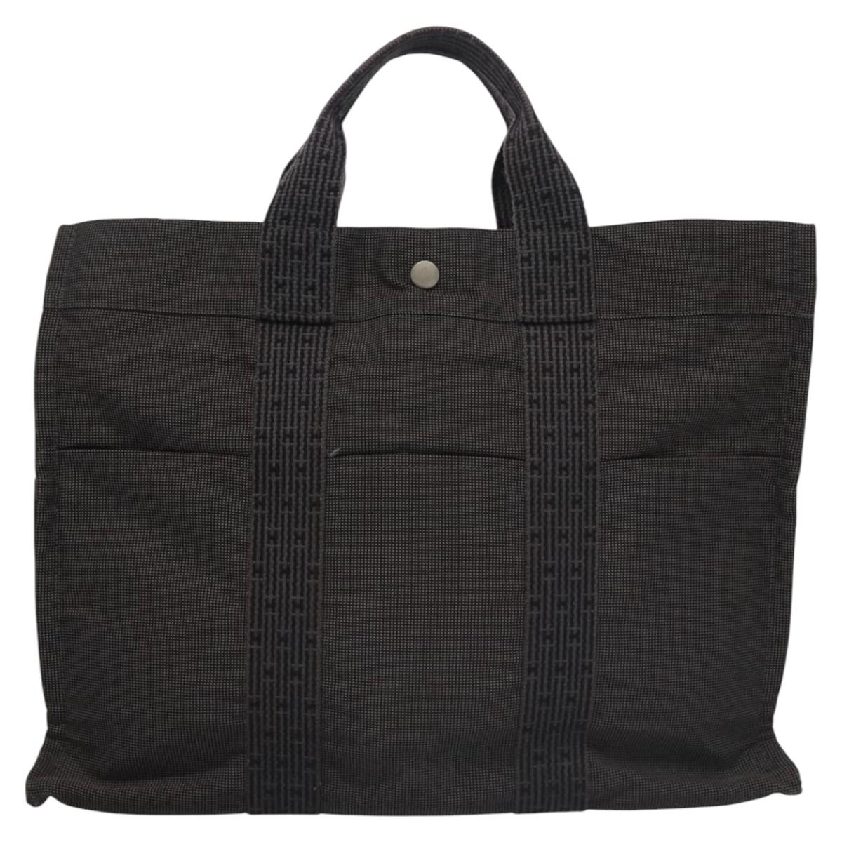 Hermès Herline Grey Canvas Tote Bag (Pre-Owned)