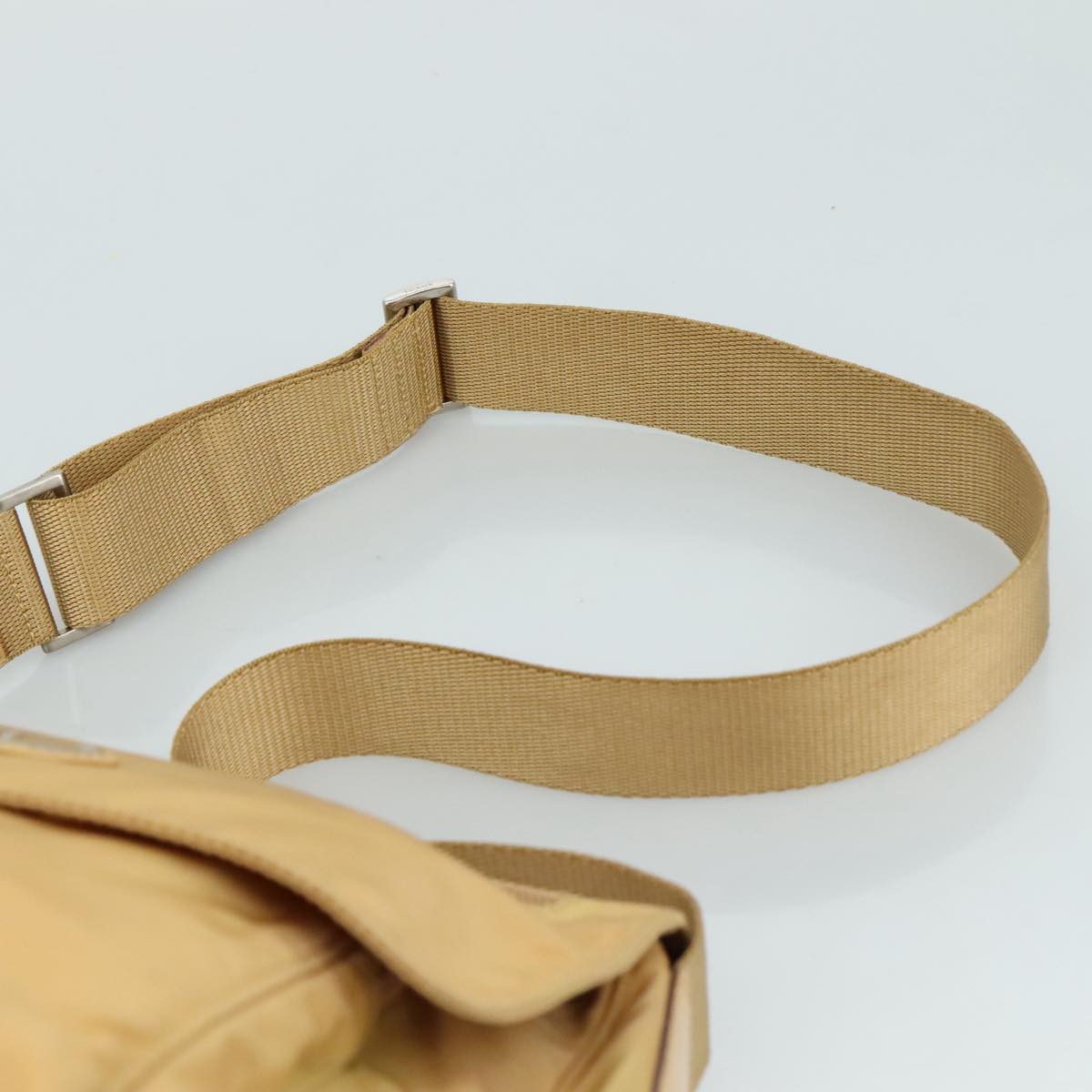 Prada Tessuto Beige Synthetic Shoulder Bag (Pre-Owned)