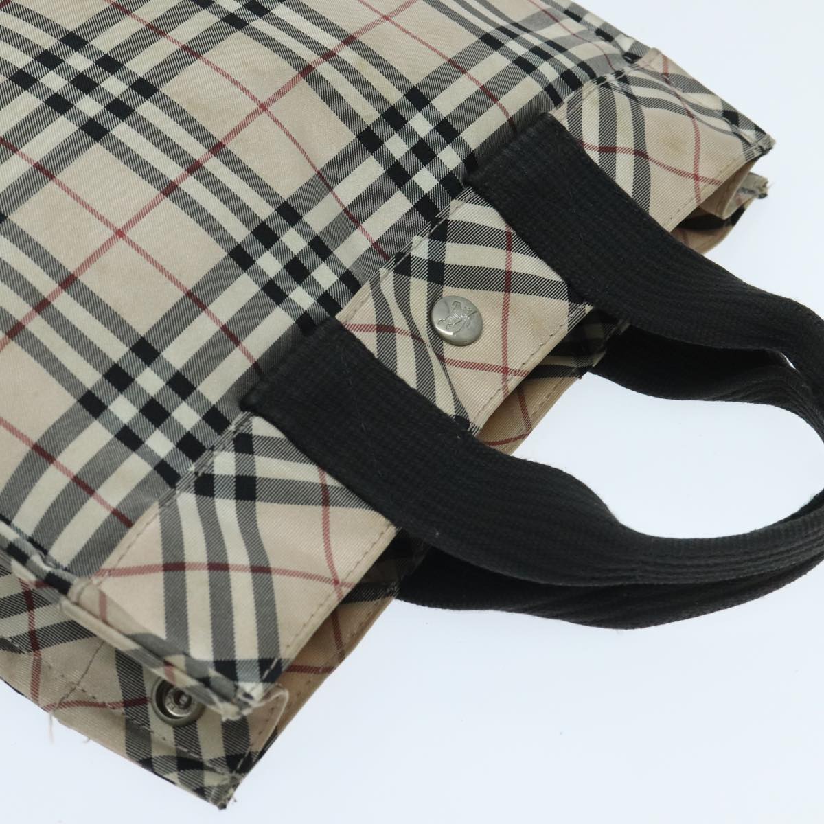 Burberry Nova Check Beige Synthetic Tote Bag (Pre-Owned)