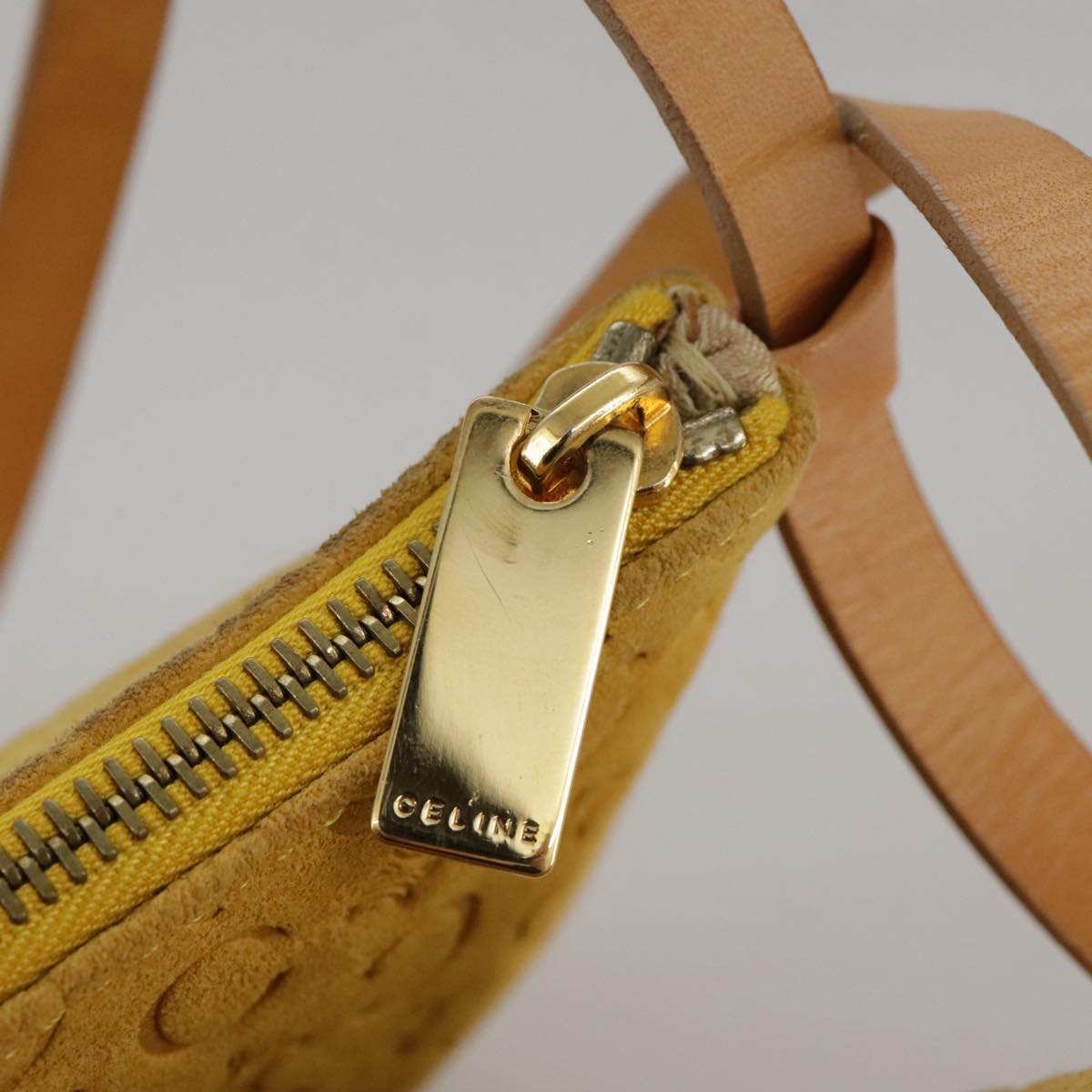 Céline Macadam Yellow Canvas Shoulder Bag (Pre-Owned)