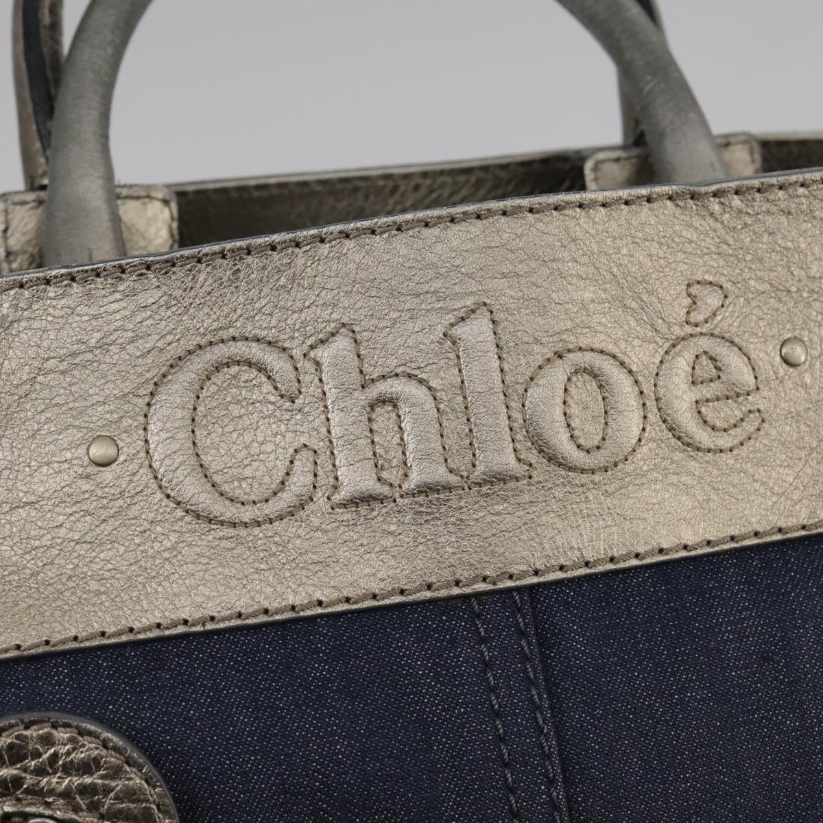 Chloé Blue Canvas Handbag (Pre-Owned)