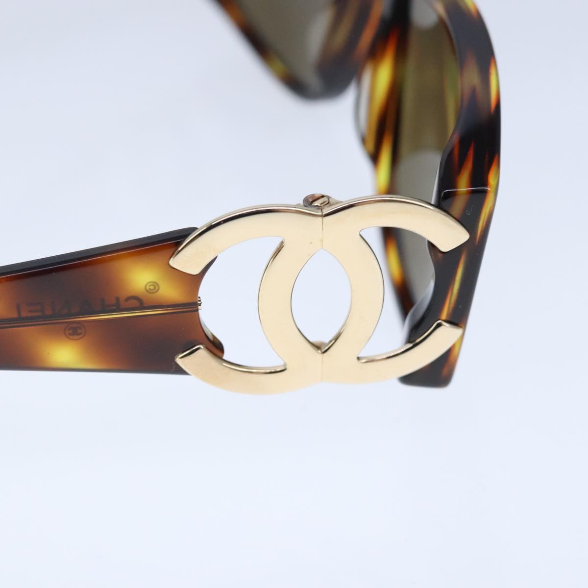 Chanel Coco Mark Brown Plastic Glasses  (Pre-Owned)
