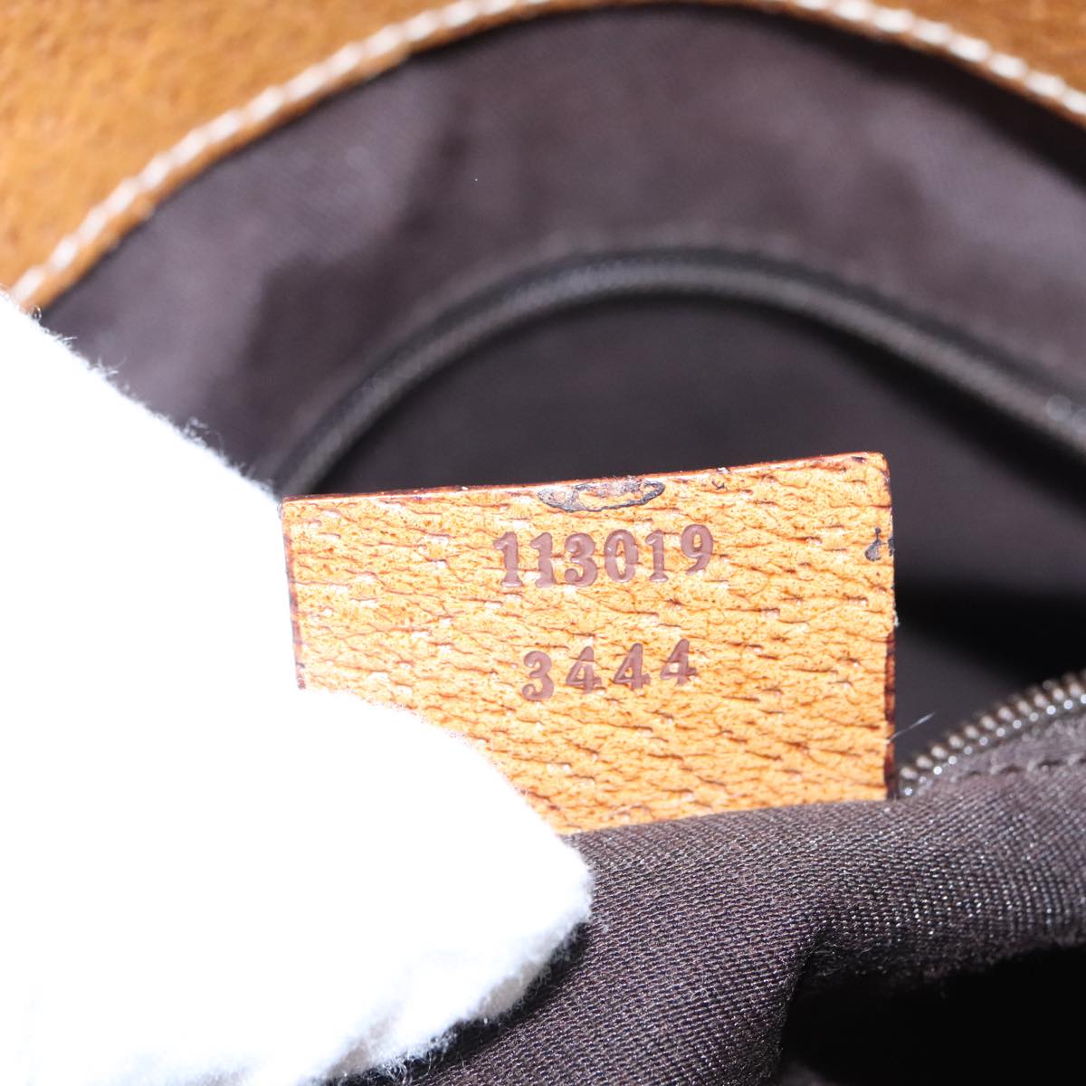 Gucci -- Brown Canvas Handbag (Pre-Owned)