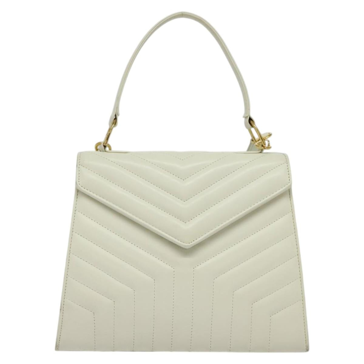 Yves Saint Laurent White Leather Handbag (Pre-Owned)