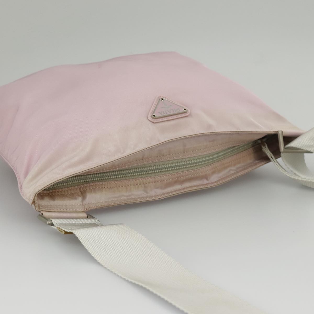 Prada Tessuto Pink Synthetic Shoulder Bag (Pre-Owned)