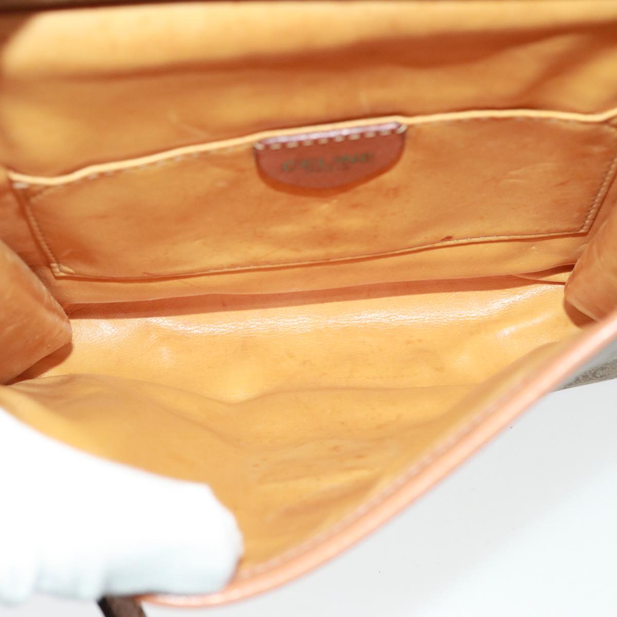 Céline Macadam Beige Canvas Shoulder Bag (Pre-Owned)