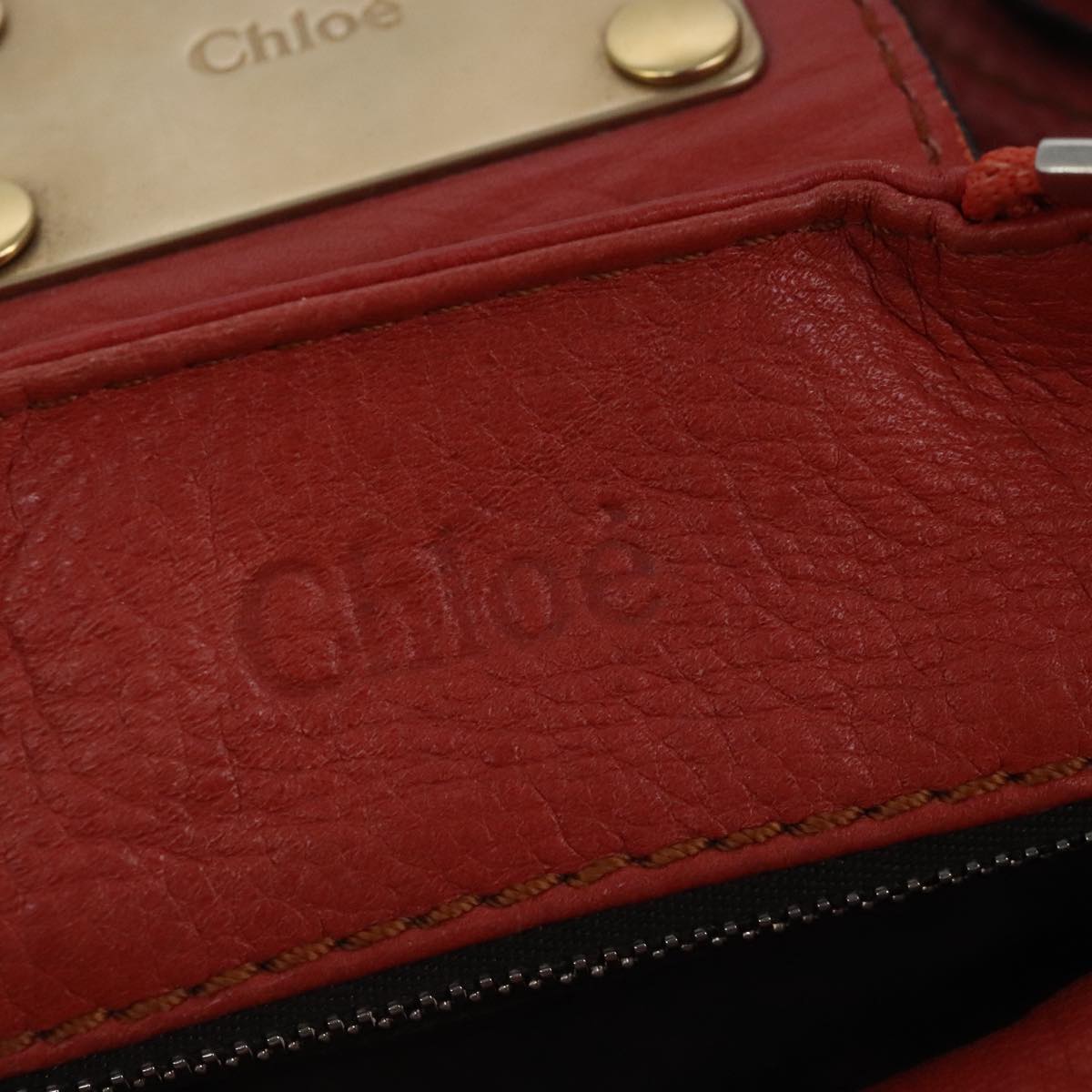 Chloé Paddington Red Leather Handbag (Pre-Owned)