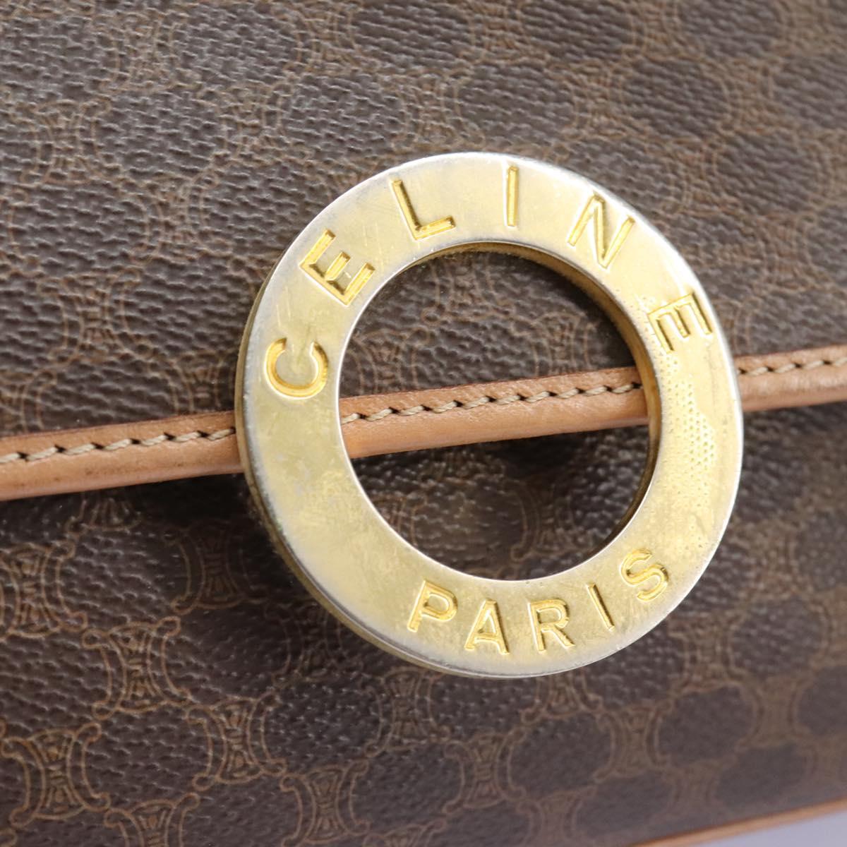 Céline Macadam Brown Canvas Shoulder Bag (Pre-Owned)