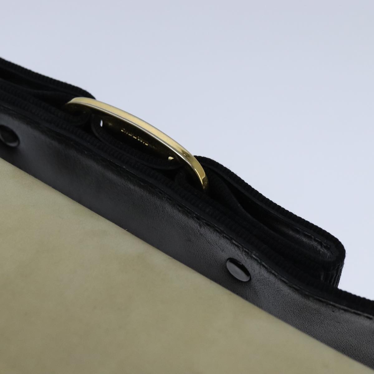 Salvatore Ferragamo Vara Beige Suede Handbag (Pre-Owned)