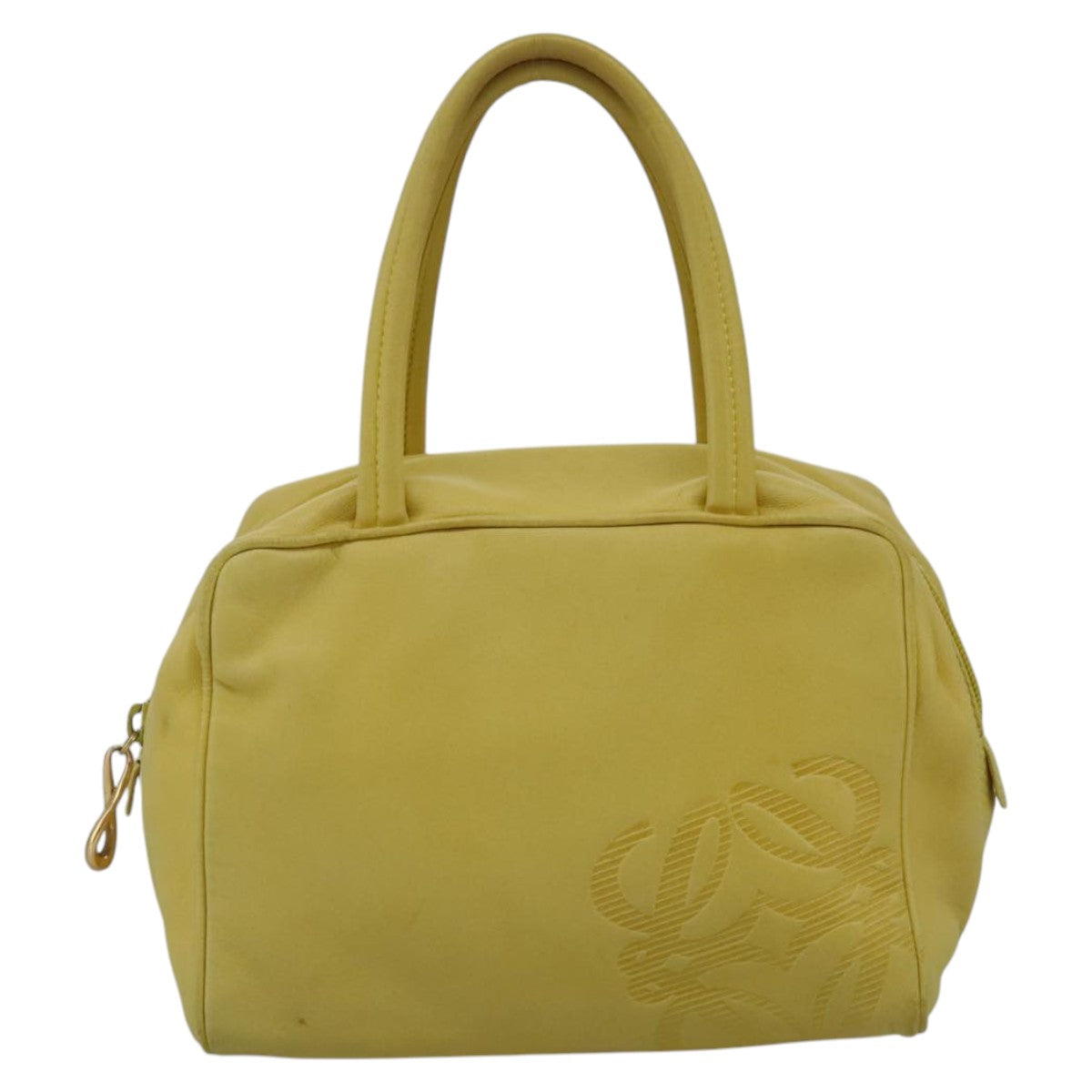 Loewe Anagram Yellow Leather Handbag (Pre-Owned)
