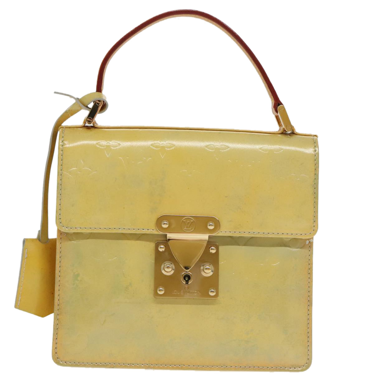 Louis Vuitton Spring Street Yellow Patent Leather Handbag (Pre-Owned)