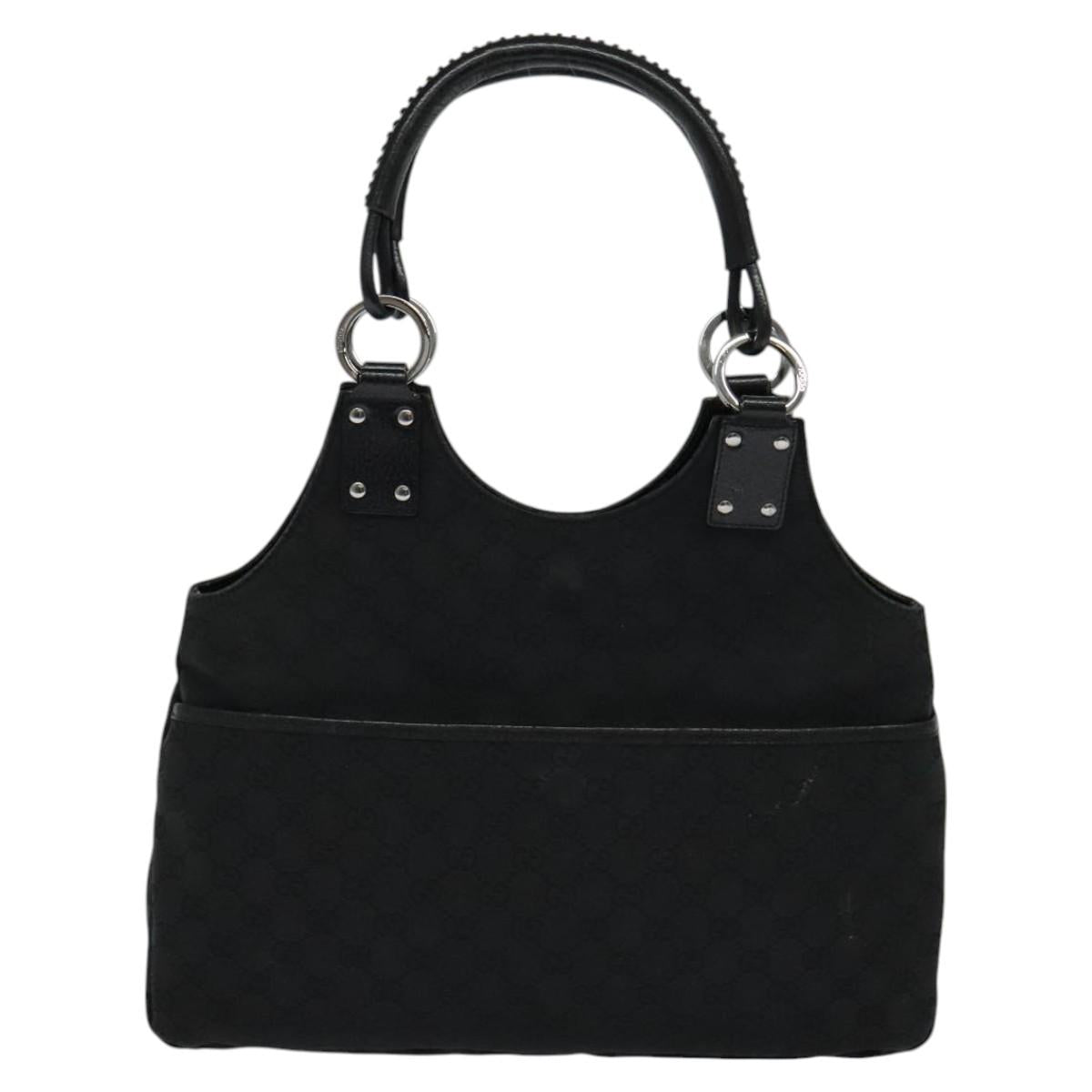 Gucci Gg Canvas Black Canvas Shoulder Bag (Pre-Owned)