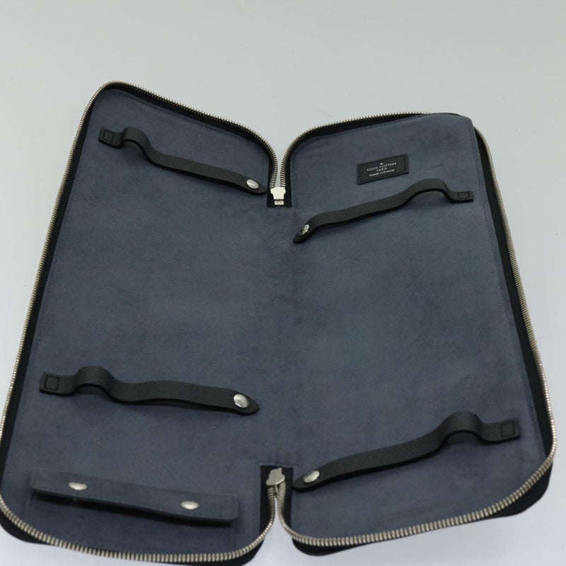 Louis Vuitton Etui 5 Cravates Black Leather Wallet  (Pre-Owned)
