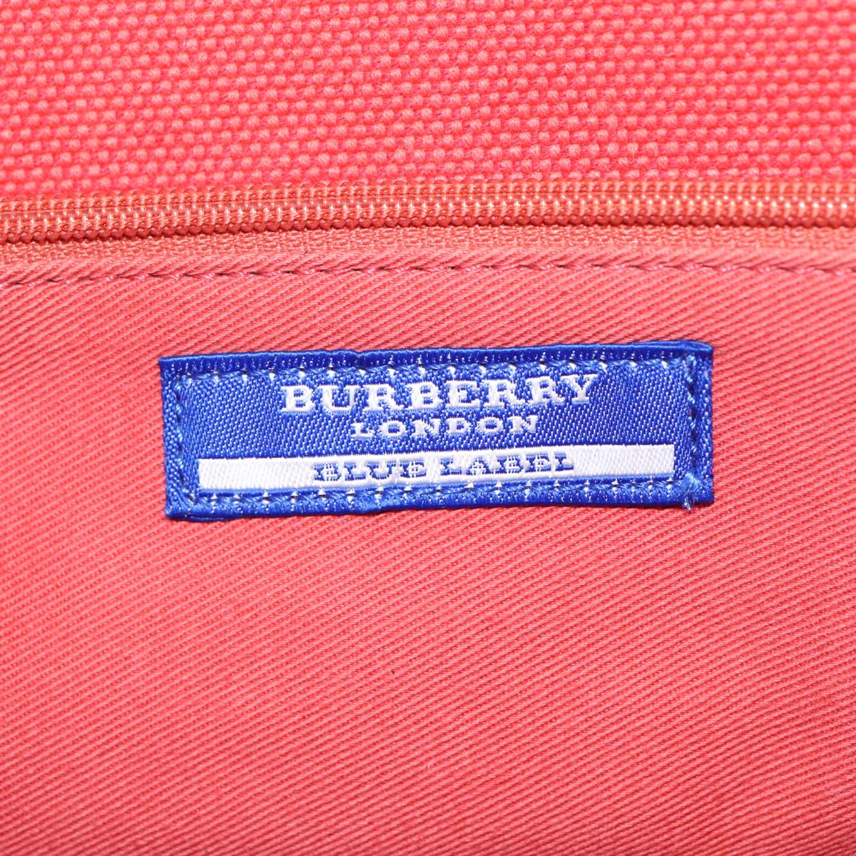 Burberry Orange Canvas Handbag (Pre-Owned)