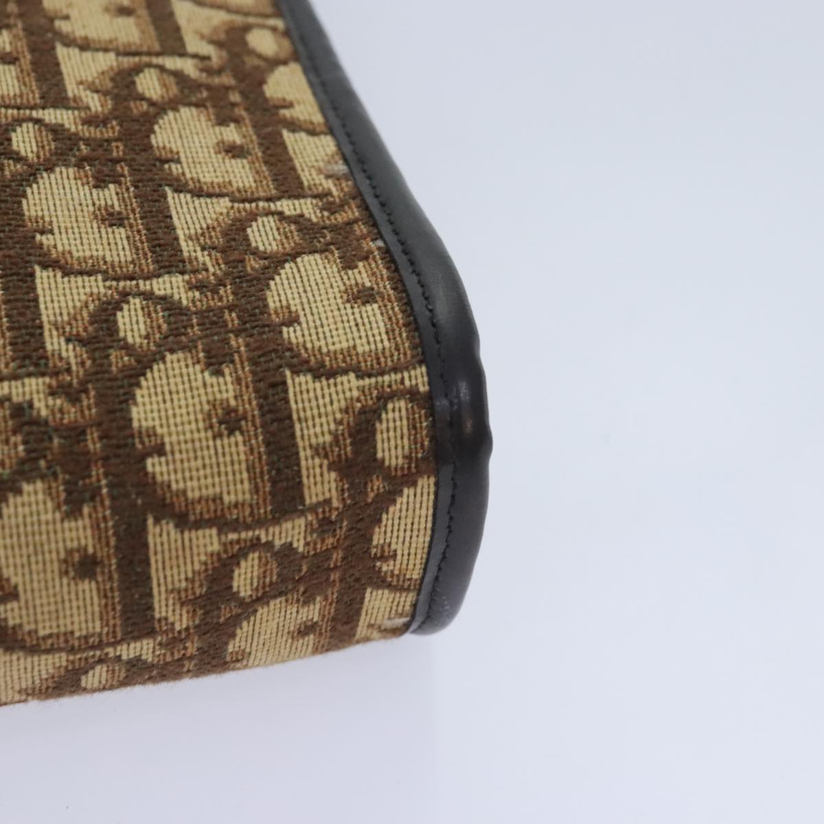 Dior Trotter Brown Canvas Shoulder Bag (Pre-Owned)