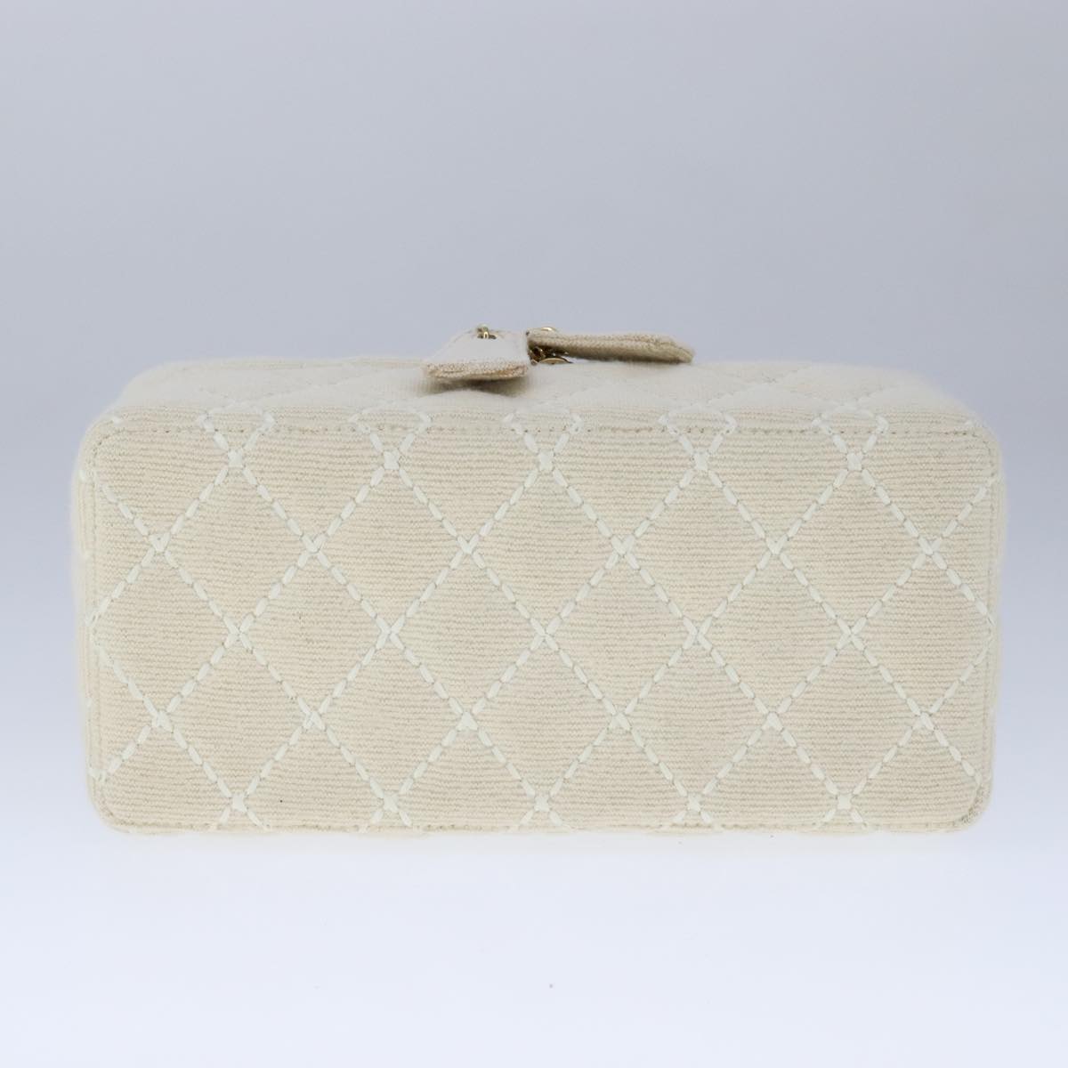 Chanel Vanity Beige Canvas Clutch Bag (Pre-Owned)