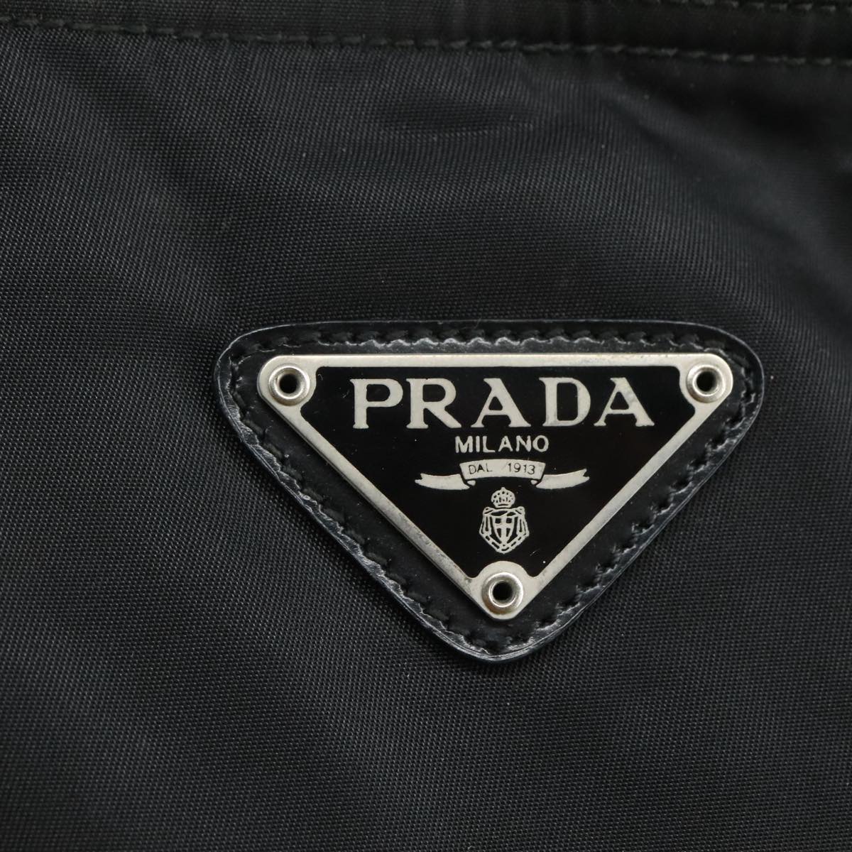 Prada Tessuto Black Synthetic Shoulder Bag (Pre-Owned)