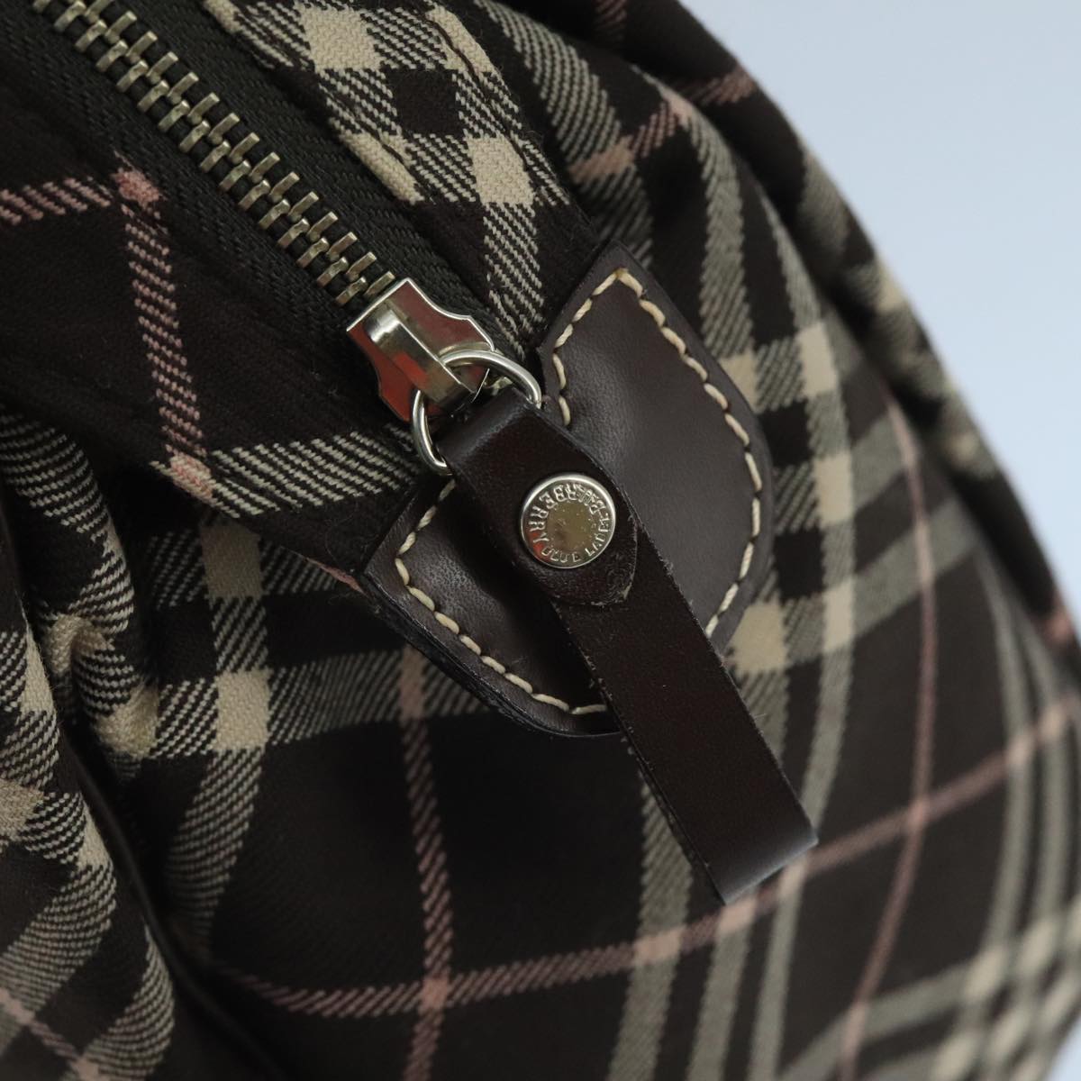 Burberry Nova Check Black Canvas Handbag (Pre-Owned)