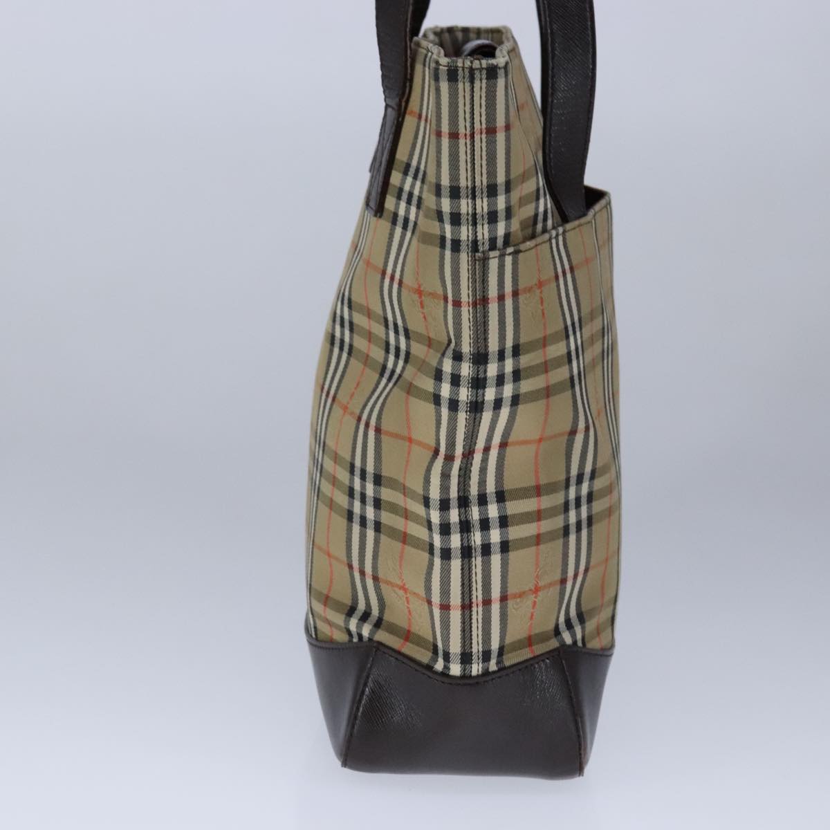 Burberry Nova Check Beige Canvas Tote Bag (Pre-Owned)