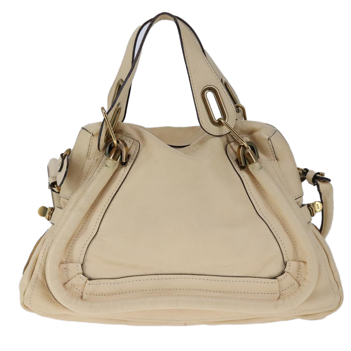 Chloé Paraty Beige Leather Handbag (Pre-Owned)