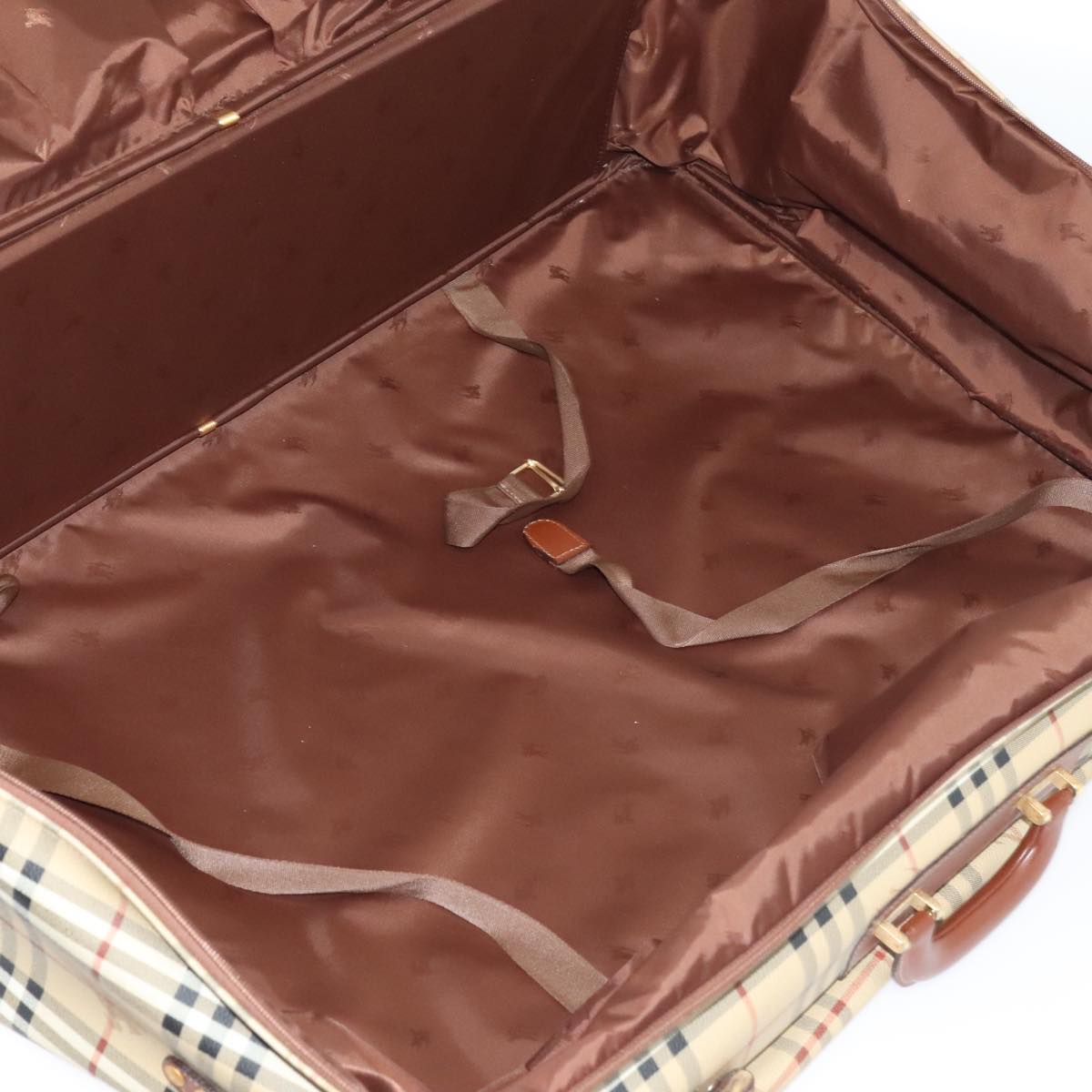Burberry Nova Check Beige Canvas Travel Bag (Pre-Owned)