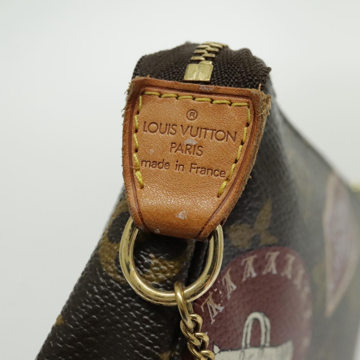 Louis Vuitton Pochette Accessoire Brown Canvas Clutch Bag (Pre-Owned)