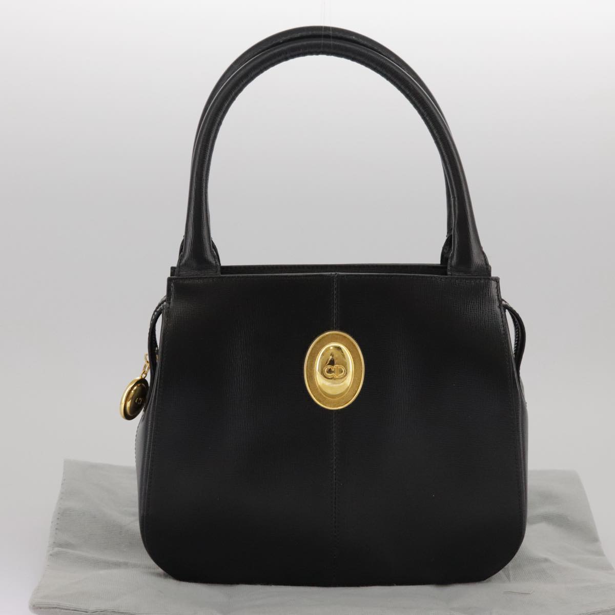 Dior Cd Black Leather Handbag (Pre-Owned)