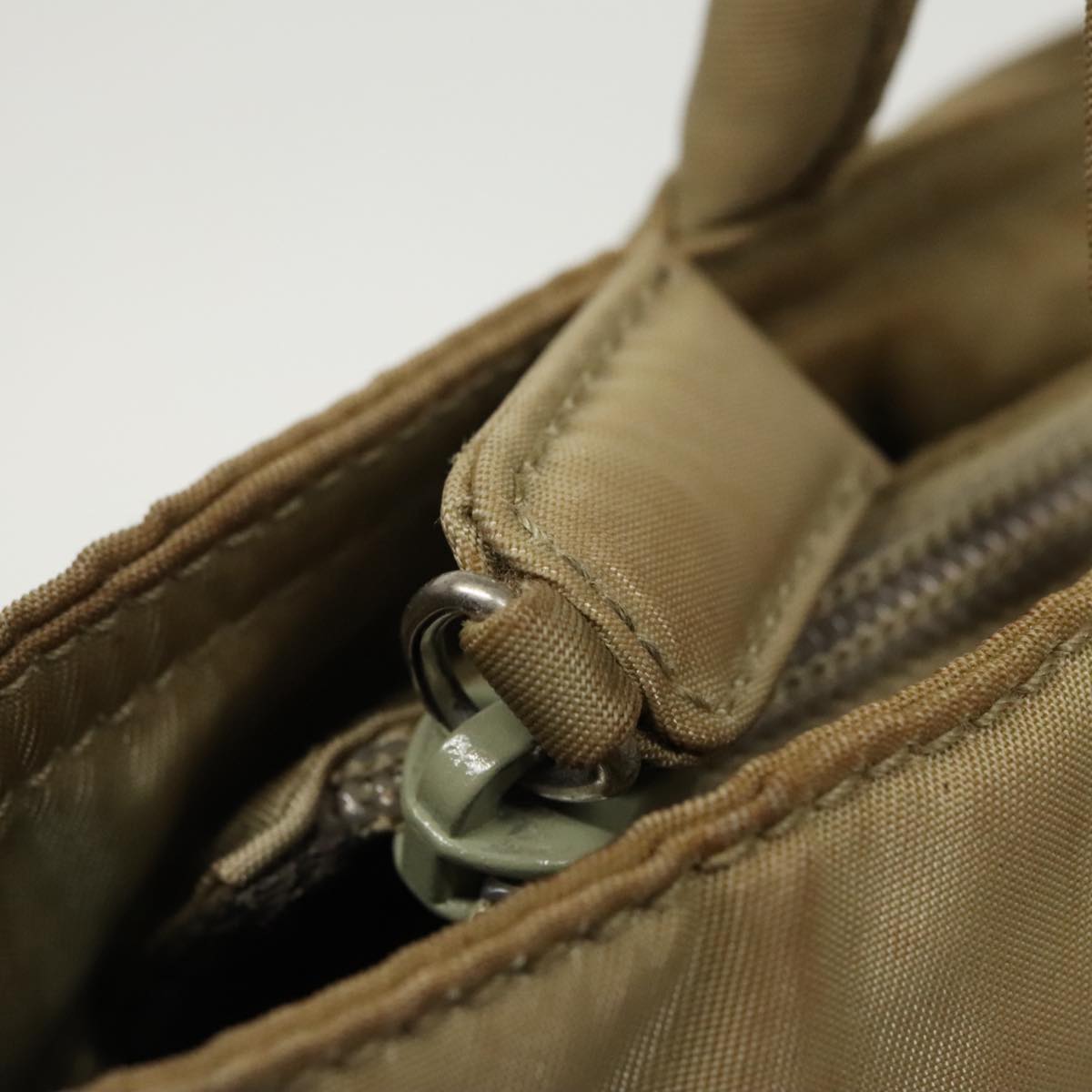 Prada Tessuto Beige Synthetic Tote Bag (Pre-Owned)