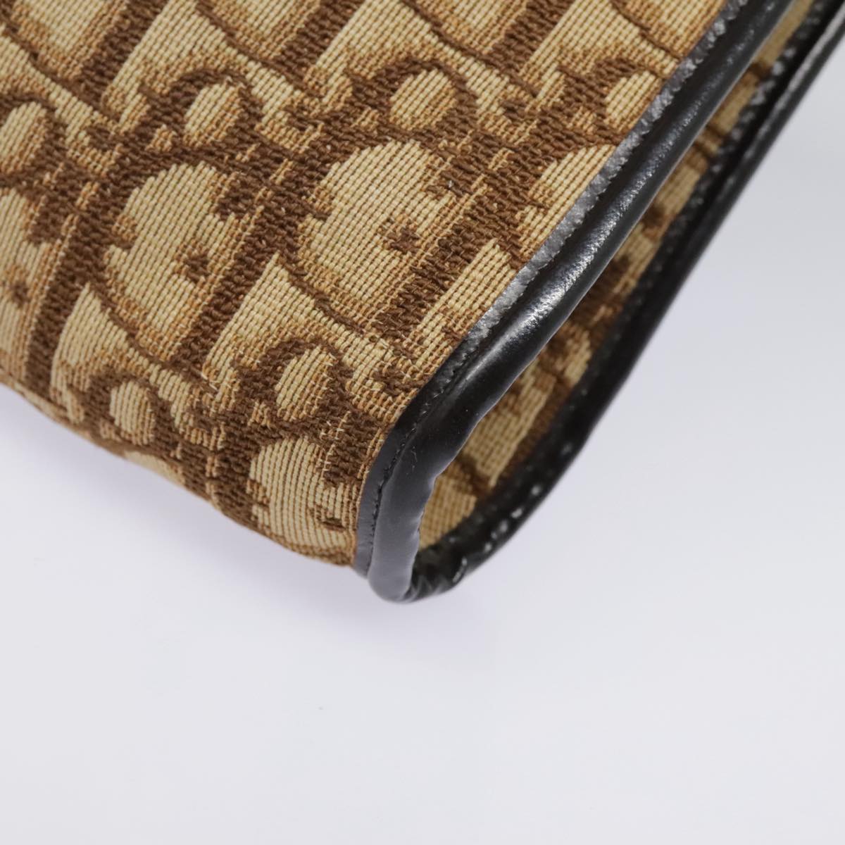 Dior Trotter Brown Canvas Shoulder Bag (Pre-Owned)