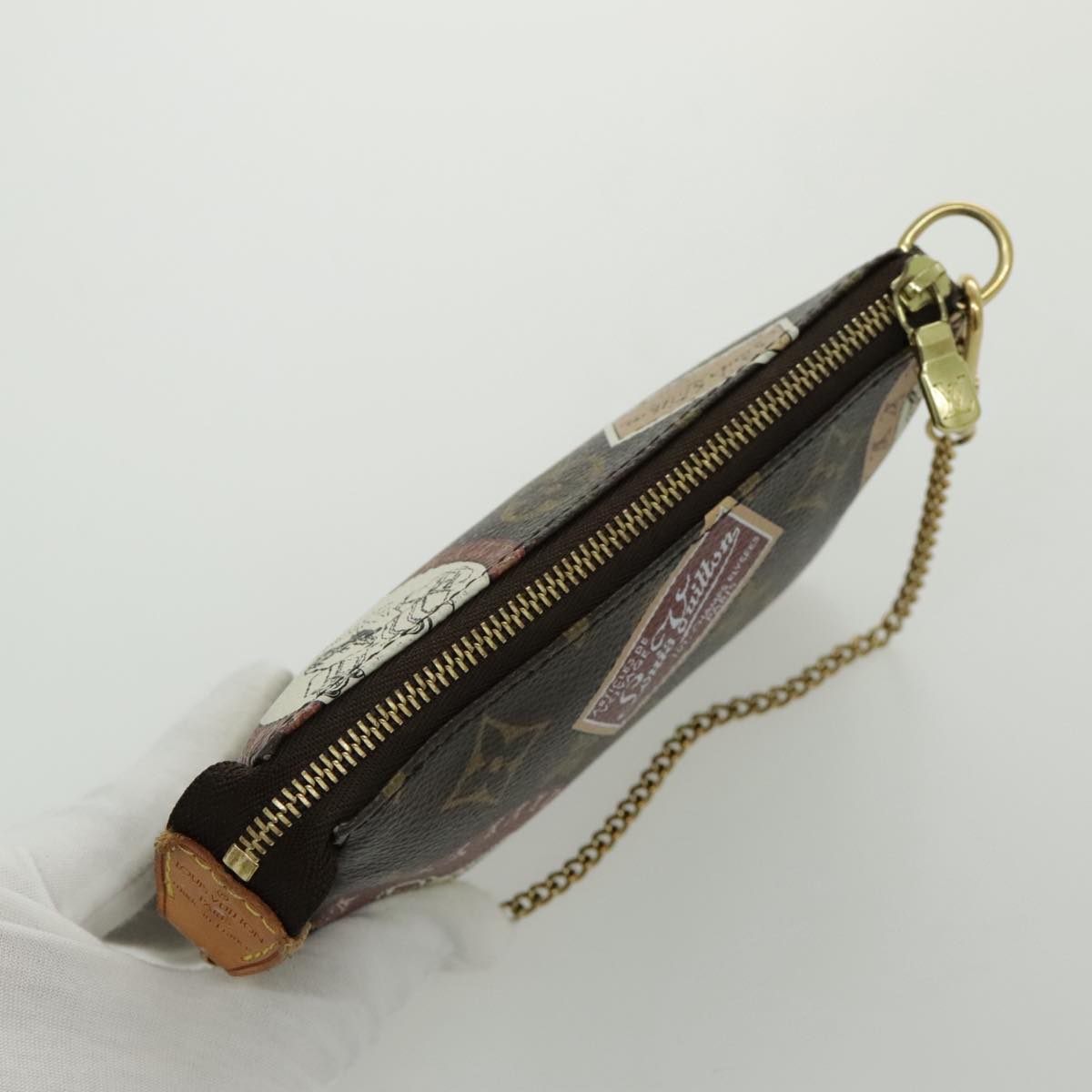 Louis Vuitton Pochette Accessoire Brown Canvas Clutch Bag (Pre-Owned)