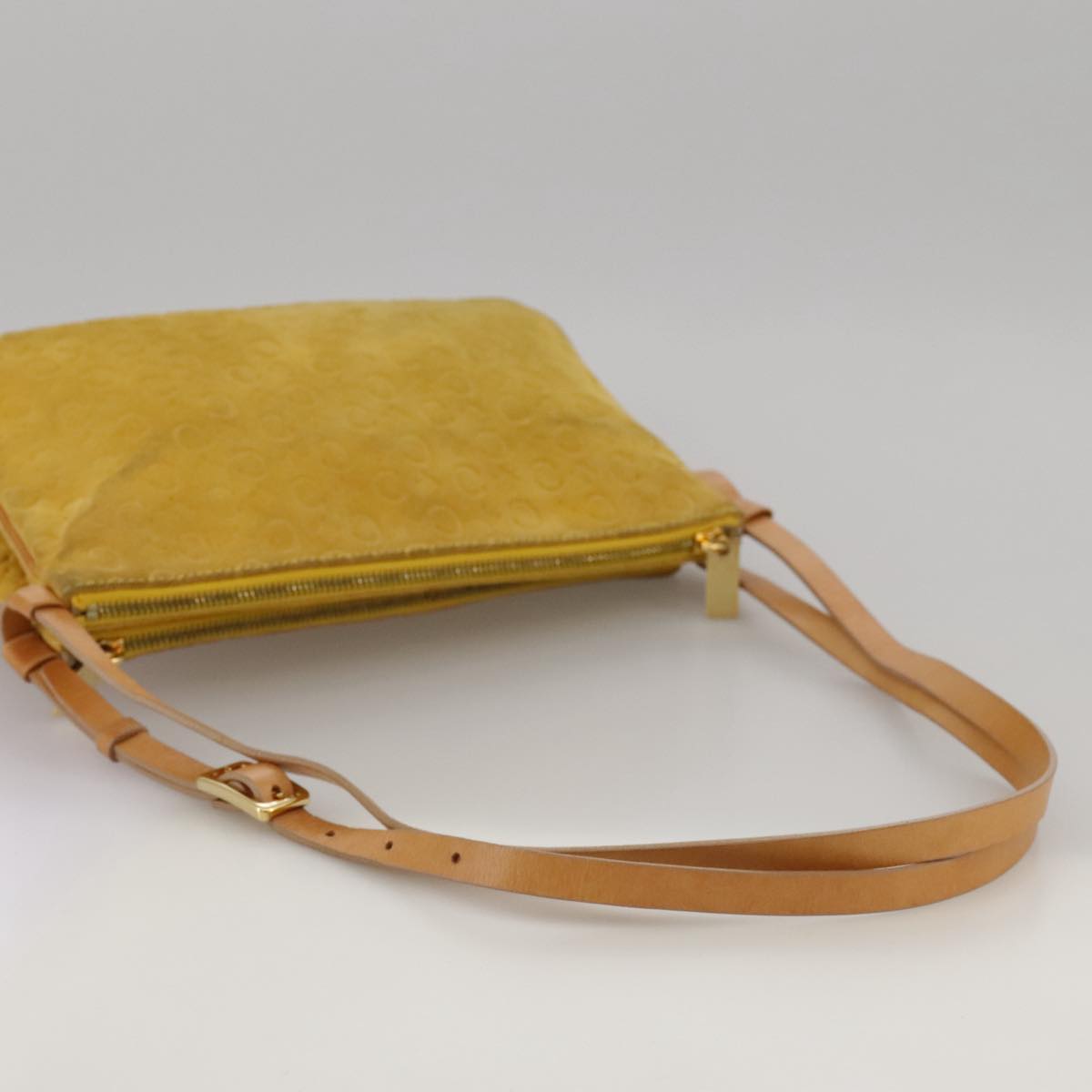 Céline Macadam Yellow Canvas Shoulder Bag (Pre-Owned)