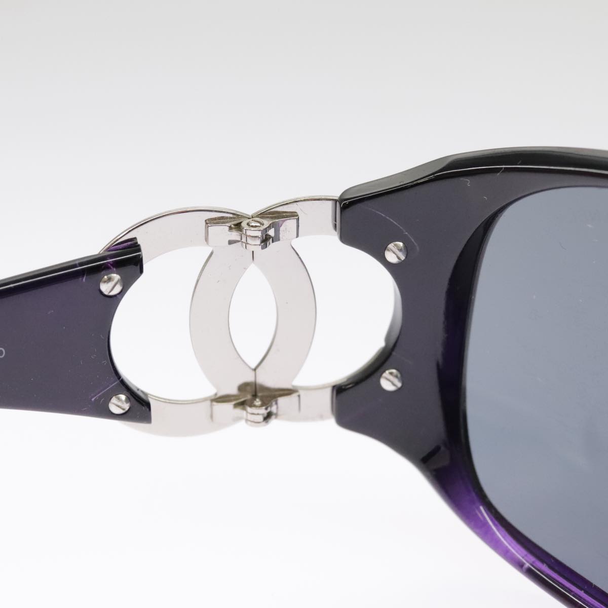 Chanel Coco Mark Black Plastic Glasses  (Pre-Owned)