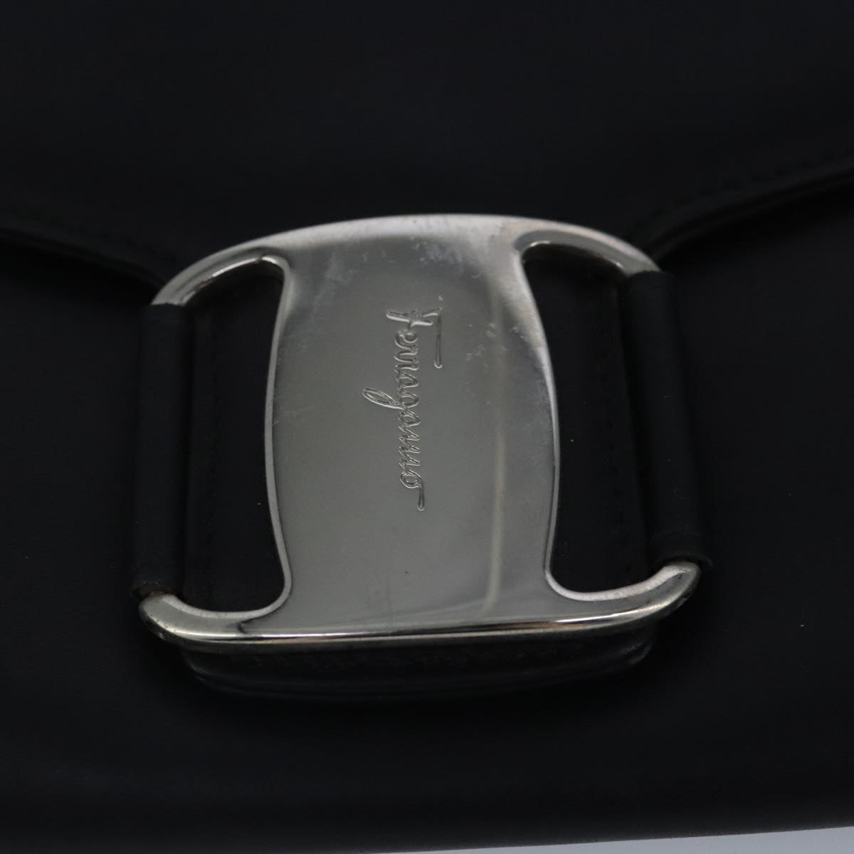 Salvatore Ferragamo Vara Black Leather Wallet  (Pre-Owned)