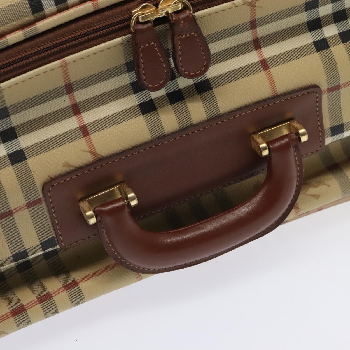 Burberry Nova Check Beige Canvas Travel Bag (Pre-Owned)