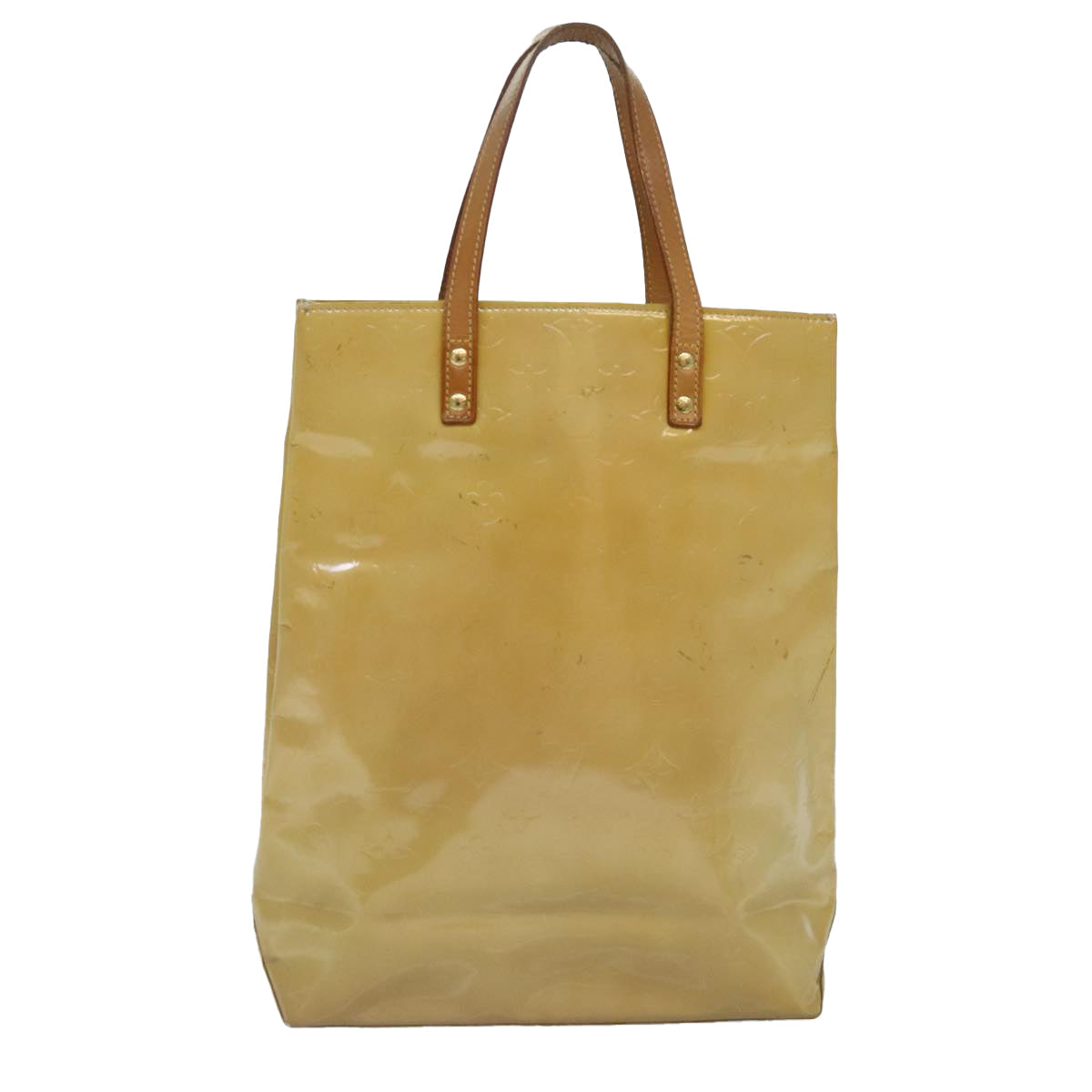 Louis Vuitton Reade Beige Patent Leather Tote Bag (Pre-Owned)