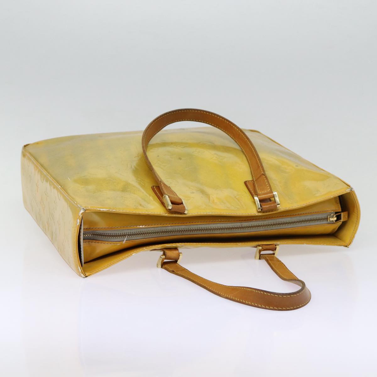 Louis Vuitton Columbus Yellow Patent Leather Tote Bag (Pre-Owned)