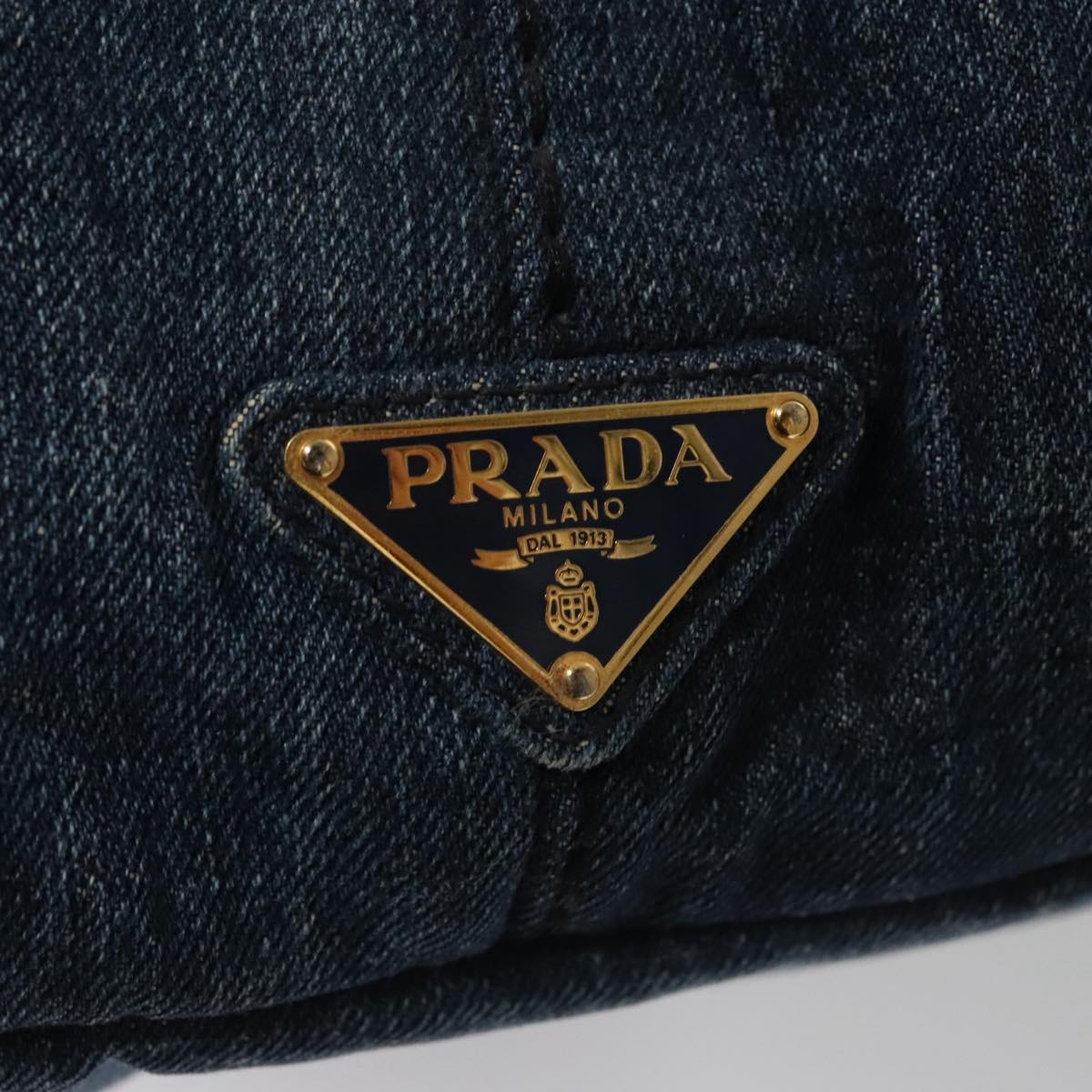 Prada Canapa Blue Denim - Jeans Tote Bag (Pre-Owned)