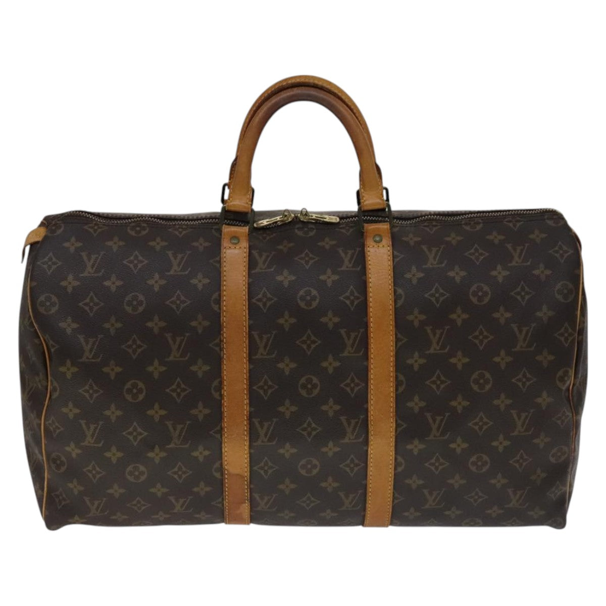 Louis Vuitton Keepall 50 Brown Canvas Travel Bag (Pre-Owned)