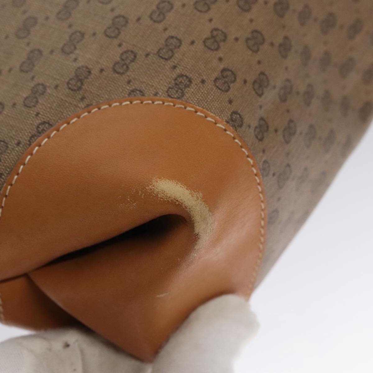 Gucci Sherry Beige Canvas Tote Bag (Pre-Owned)