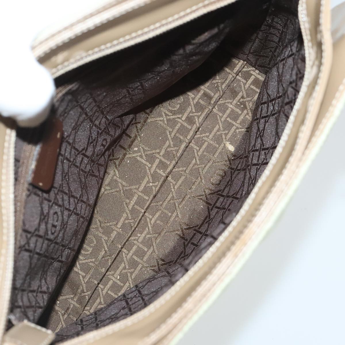 Dior Vintage Beige Synthetic Shoulder Bag (Pre-Owned)