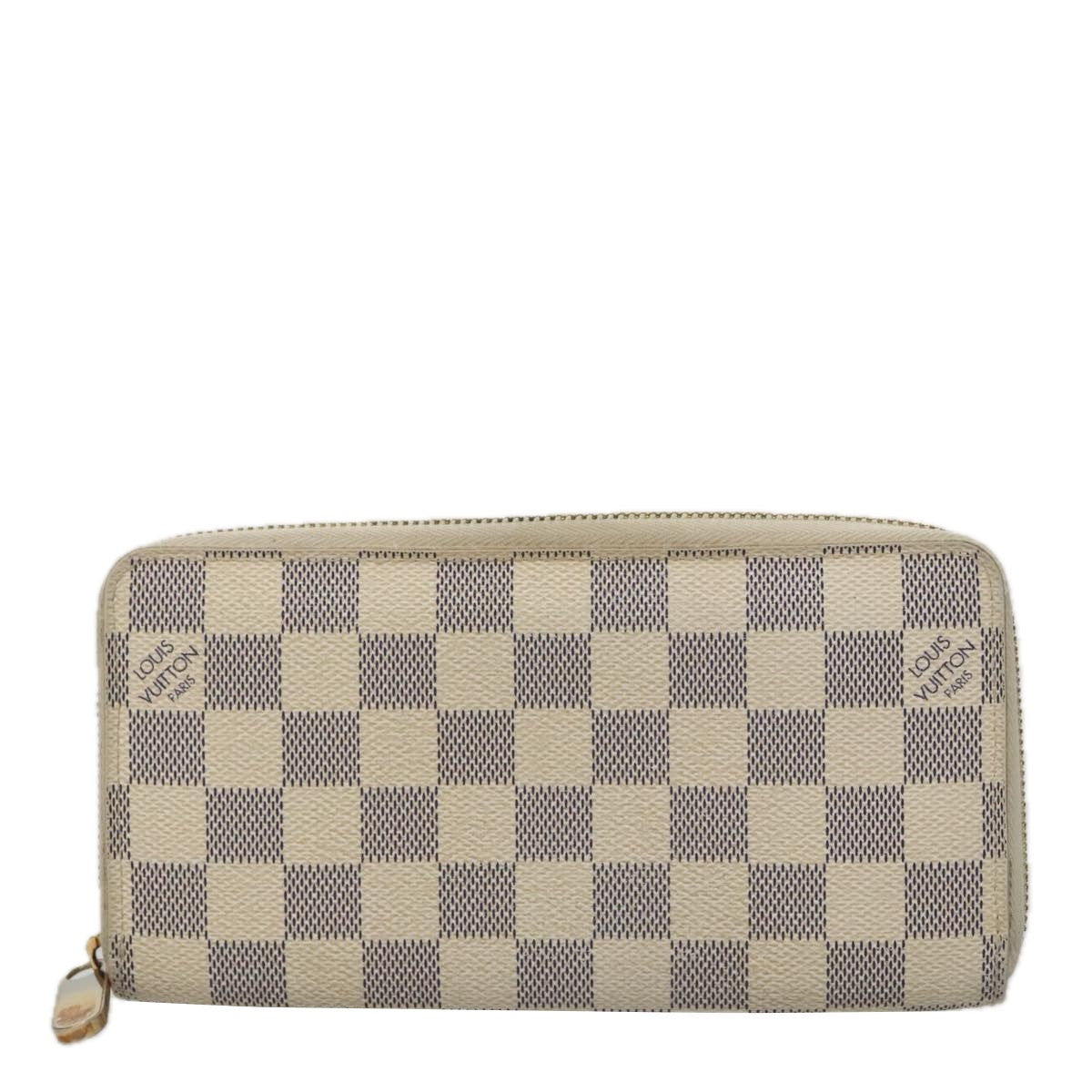 Louis Vuitton Zippy Wallet White Canvas Wallet  (Pre-Owned)