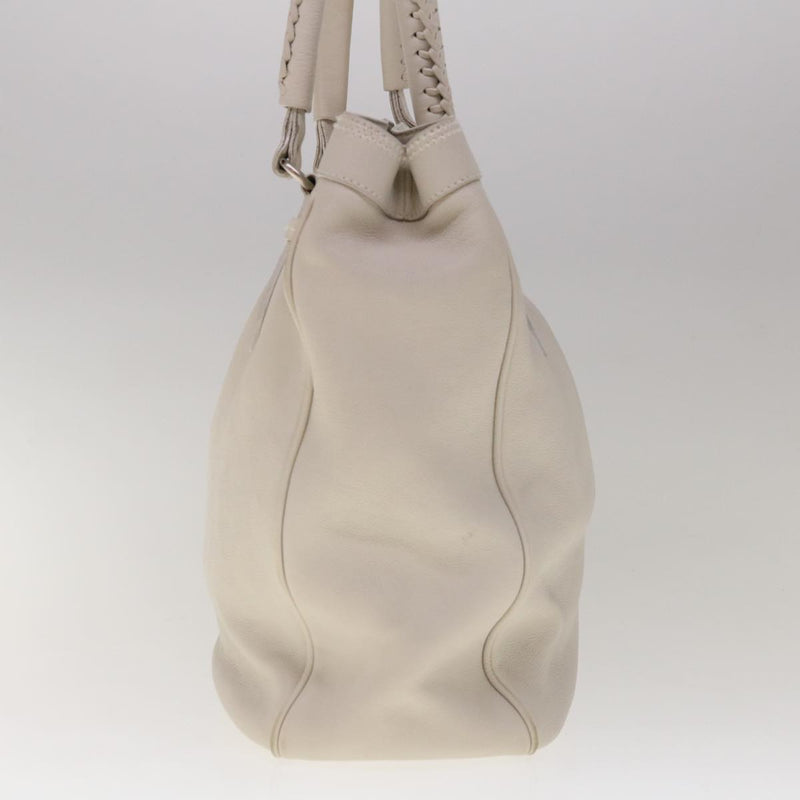 Dior White Leather Tote Bag (Pre-Owned)