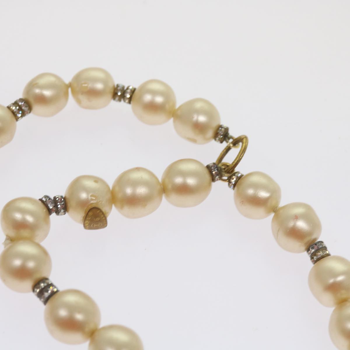 Chanel Coco Mark White Metal Bracelet Jewelry (Pre-Owned)