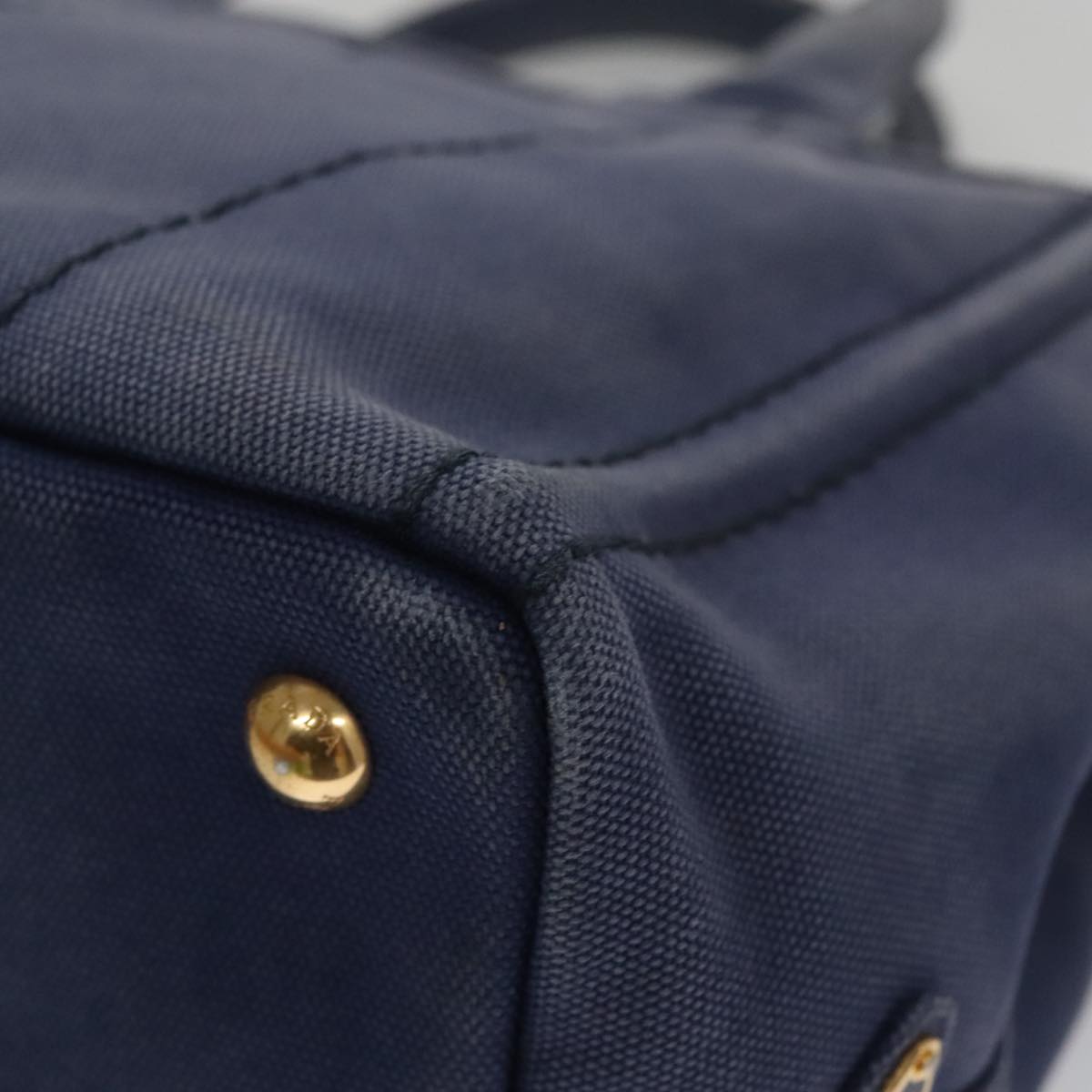 Prada Canapa Blue Canvas Handbag (Pre-Owned)
