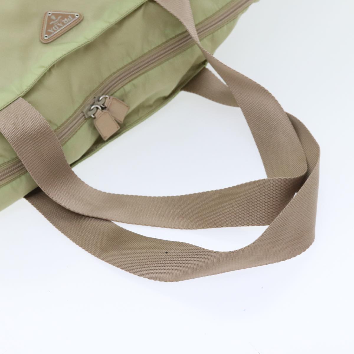 Prada Tessuto Khaki Synthetic Tote Bag (Pre-Owned)